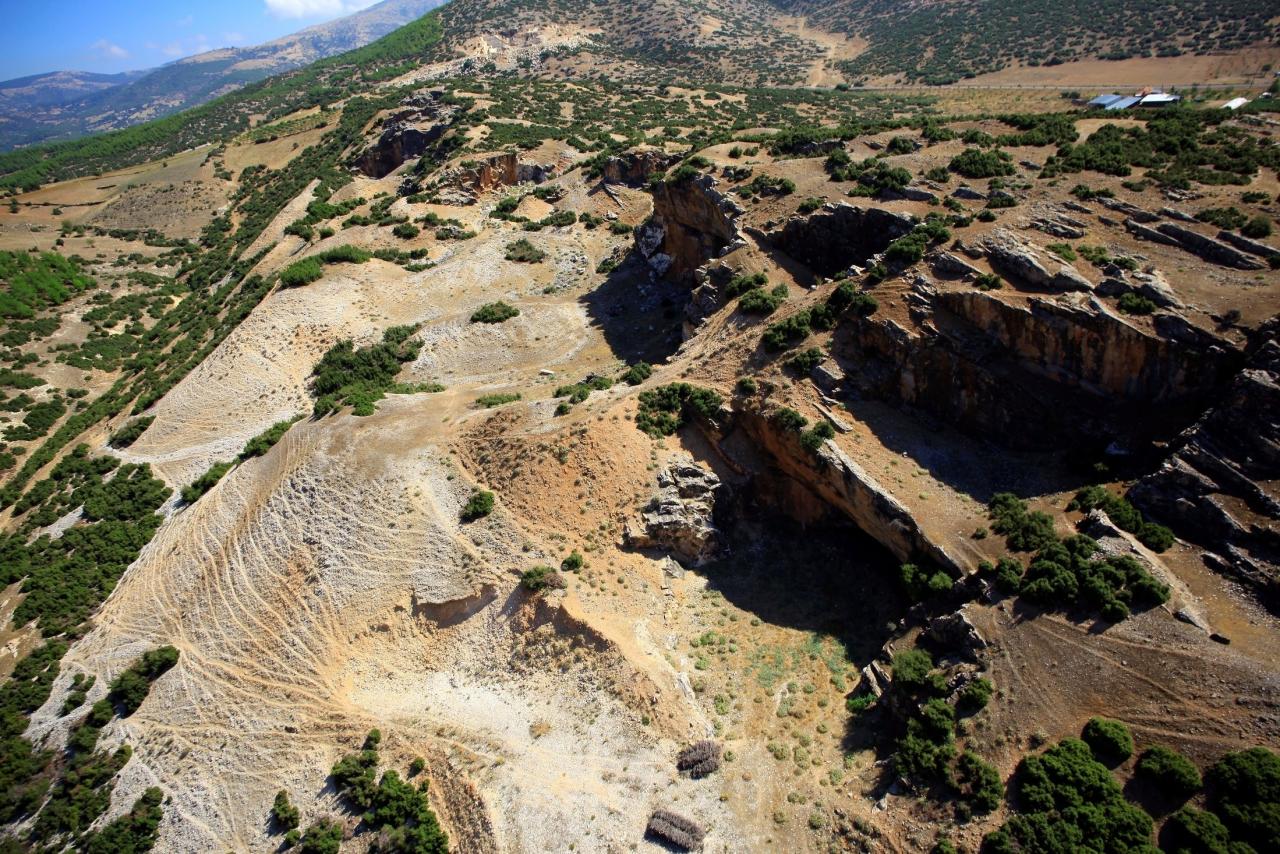 Marmorsteinbrüche in der Nähe der antiken Stadt Aphrodisias, Türkei