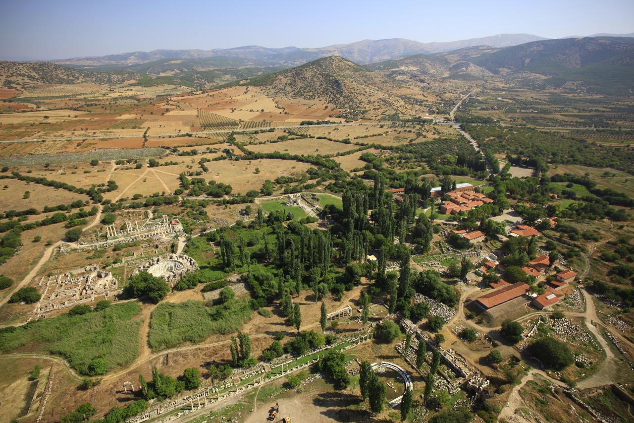 Luftaufnahme von Aphrodisias, Türkei