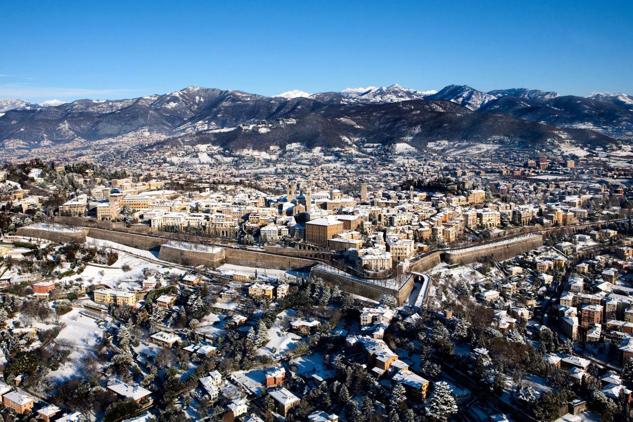 Befestigte Stadt Bergamo, Italien