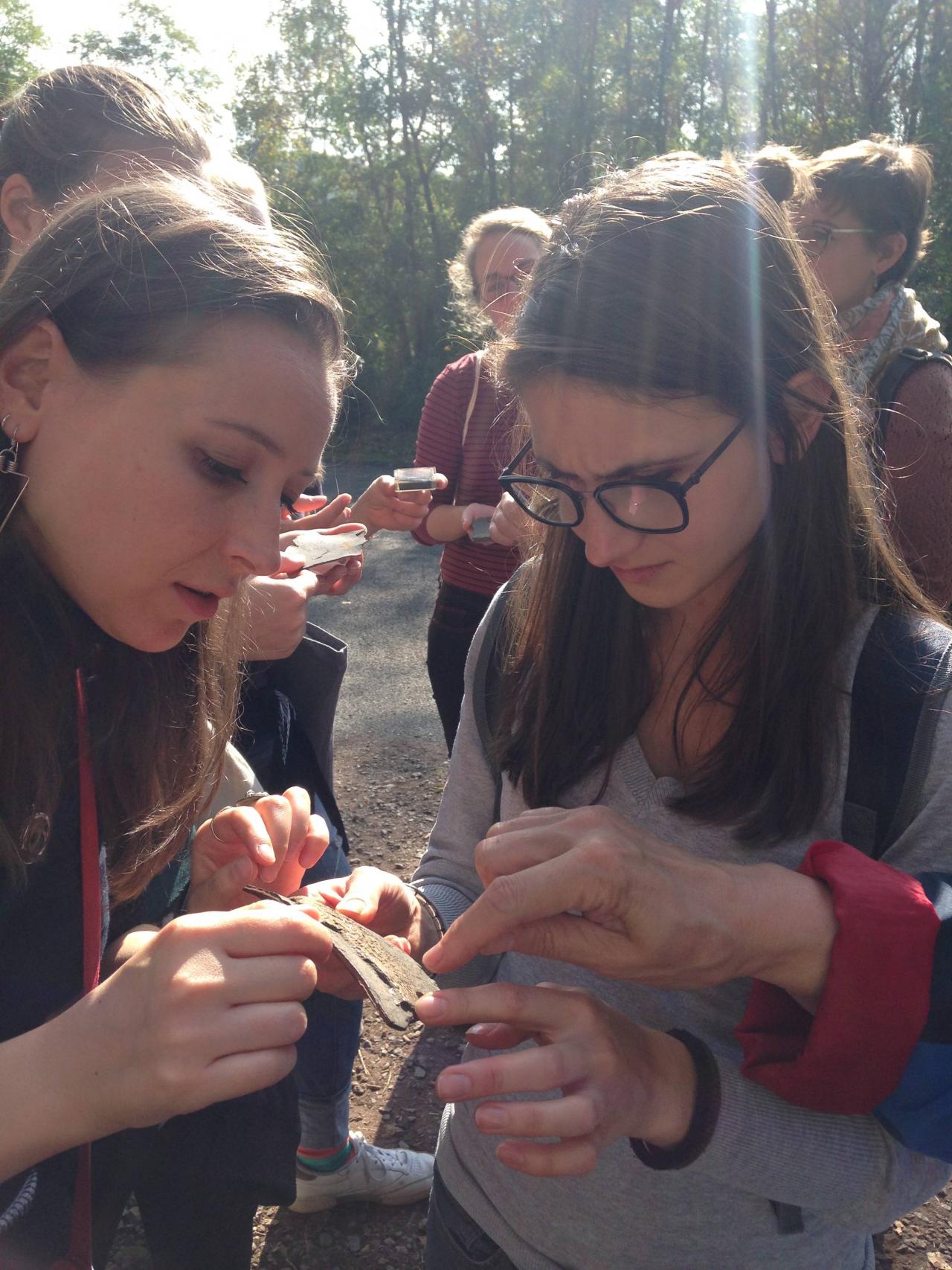 Walterbe-TeamerInnen an der Grube Messel