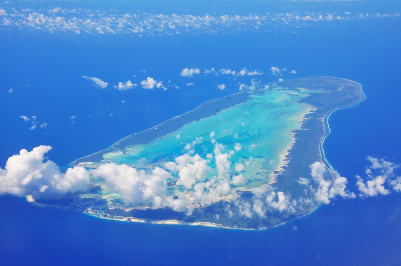 Luftaufnahme des Aldabra-Atolls (Seychellen)