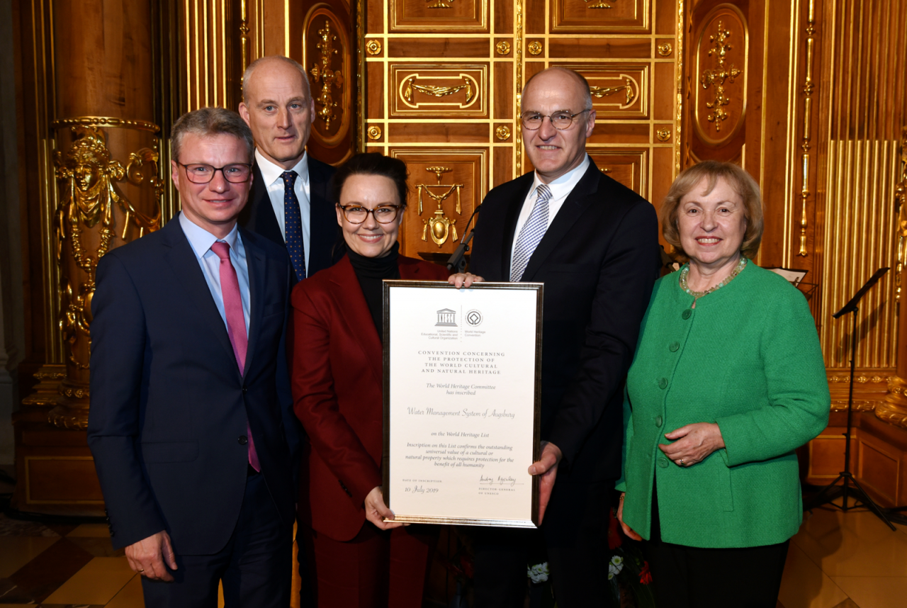 Bernd Sibler, Thomas Weitzel, Michelle Müntefering, Dr. Kurt Gribl, Prof. Dr. Maria  Böhmer (v.l.n.r.)