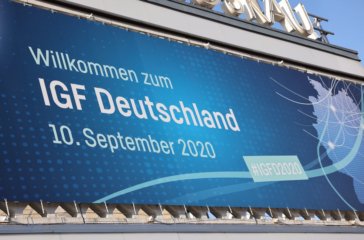 Plakat Willkommen zum IGF Deutschland, 10. September 2020