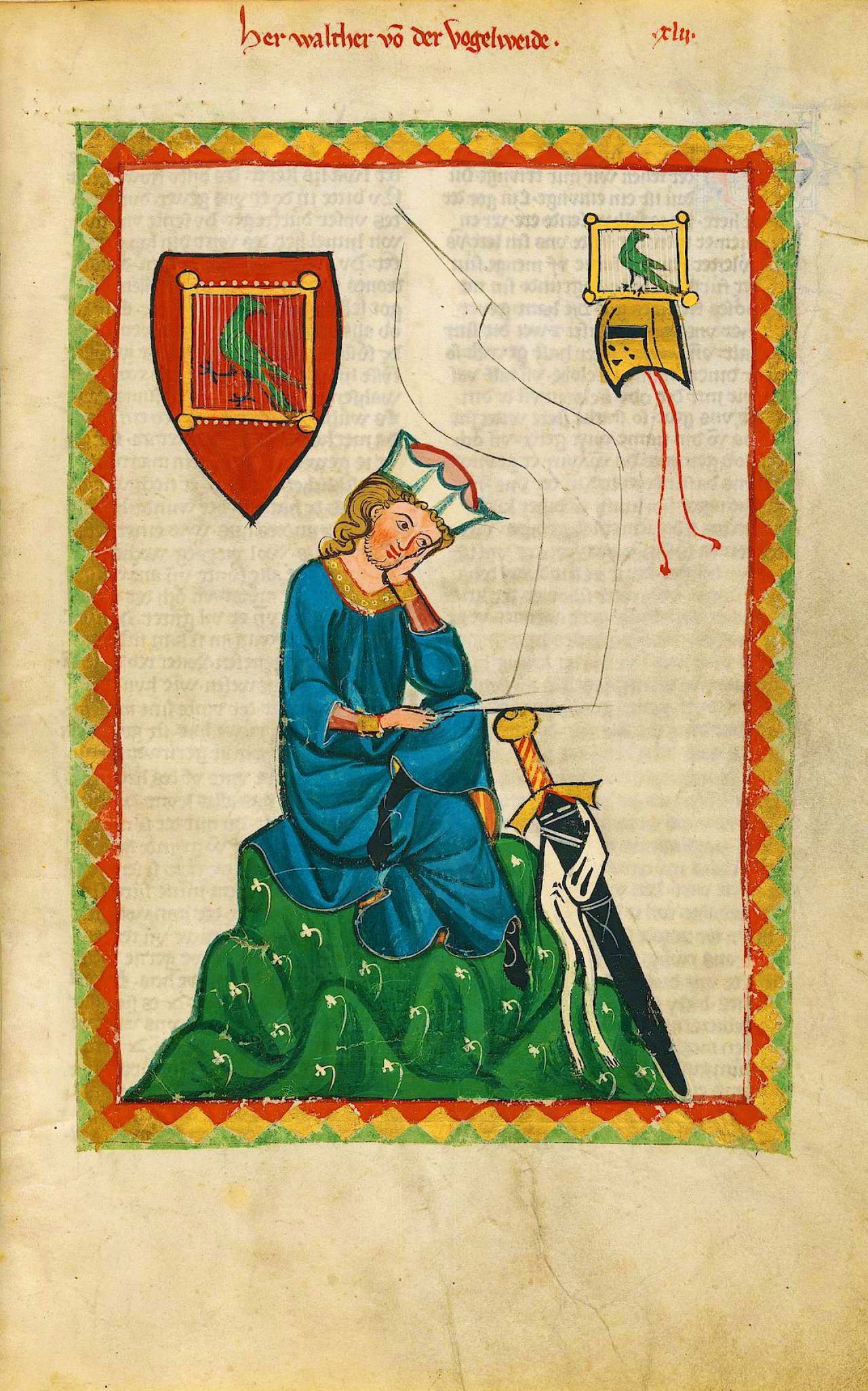 Codex Manesse, Walther von der Vogelweide