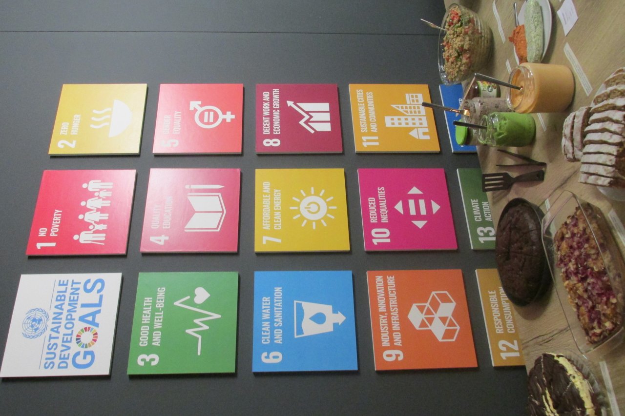 SDGs verknüpft mit veganem Essen
