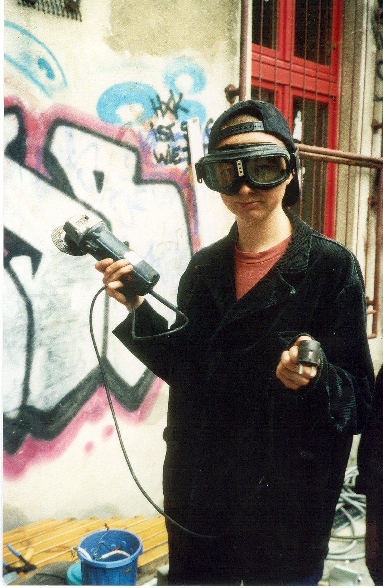 Schweißen eines Lastenrads 