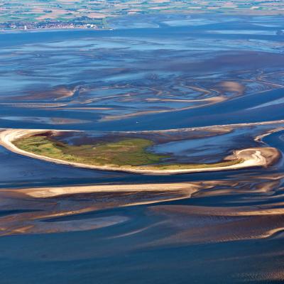 Nordfriesisches Wattenmeer von oben